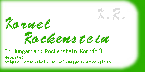 kornel rockenstein business card